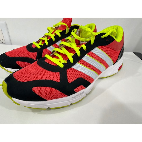 Adidas Marathon 11 Mens Running Shoes Red Neon Yellow Black Sneakers Adiprene+ main image 13